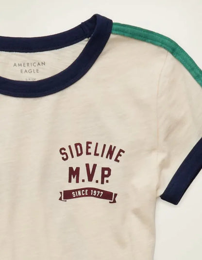 AE Fitted Graphic Ringer T-Shirt