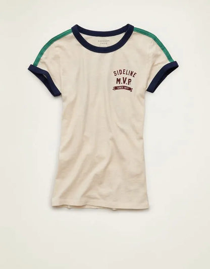 AE Fitted Graphic Ringer T-Shirt
