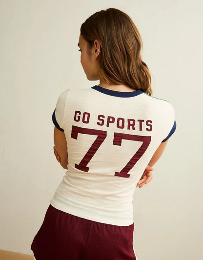AE Fitted Graphic Ringer T-Shirt