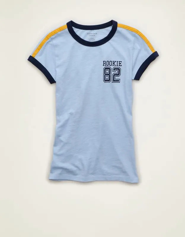 AE Fitted Graphic Ringer T-Shirt