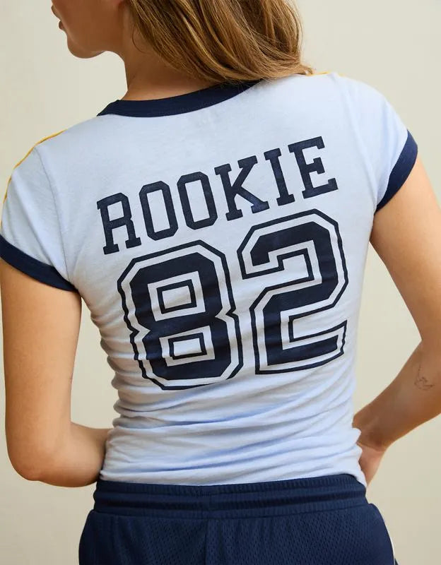 AE Fitted Graphic Ringer T-Shirt