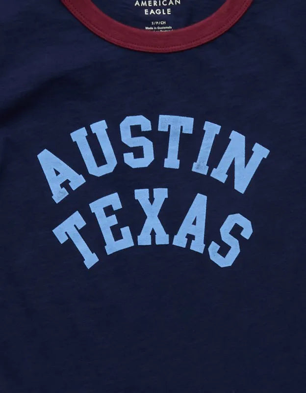 AE Fitted Graphic Ringer T-Shirt