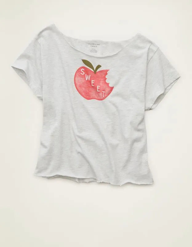 AE Off-the-Shoulder Graphic T-Shirt