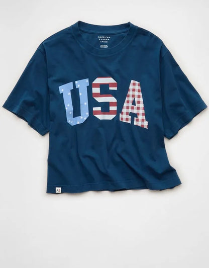 AE Boxy Americana Graphic T-Shirt