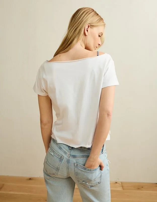 AE Off-the-Shoulder Americana Graphic T-Shirt