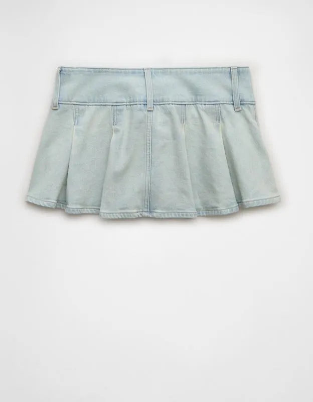 AE Super Low-Rise Pleated Micro Mini Skirt