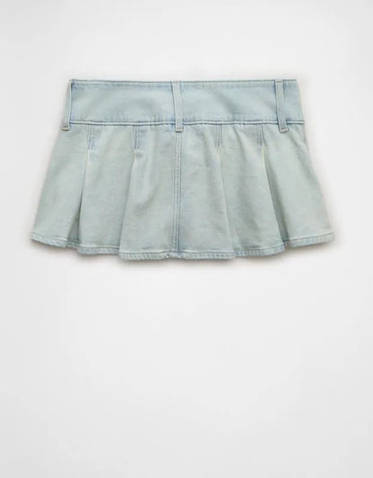 AE Super Low-Rise Pleated Micro Mini Skirt