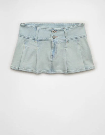 AE Super Low-Rise Pleated Micro Mini Skirt