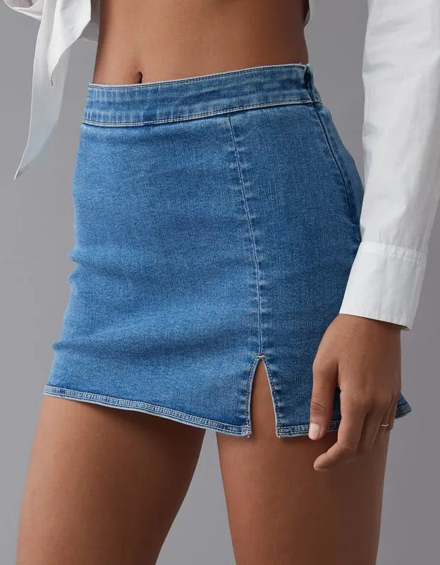 AE Next Level Denim It Knit Mini Skirt