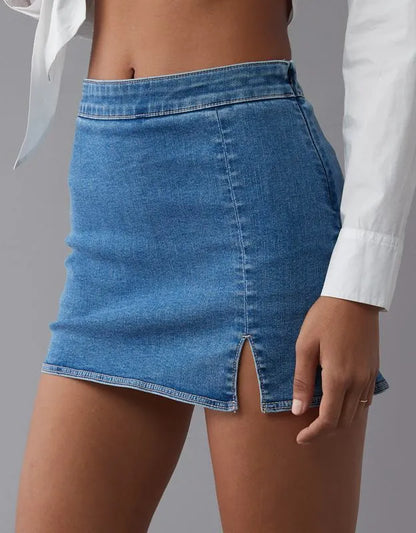 AE Next Level Denim It Knit Mini Skirt