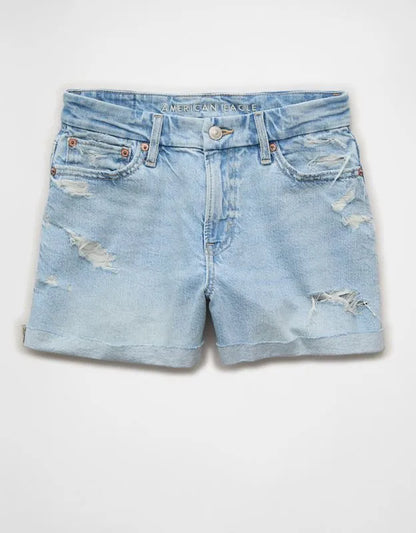 AE 3" Strigid Curvy Super High-Waisted Relaxed Denim Short