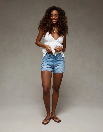 AE 3" Strigid Curvy Super High-Waisted Relaxed Denim Short