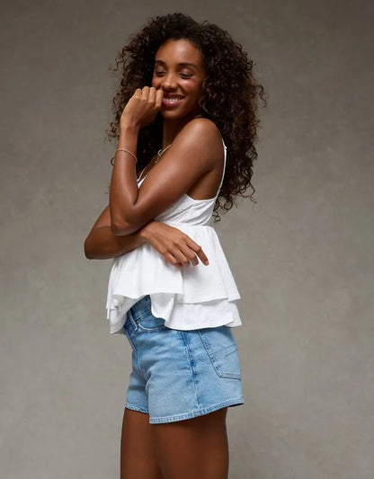 AE 3" Strigid Curvy Super High-Waisted Relaxed Denim Short