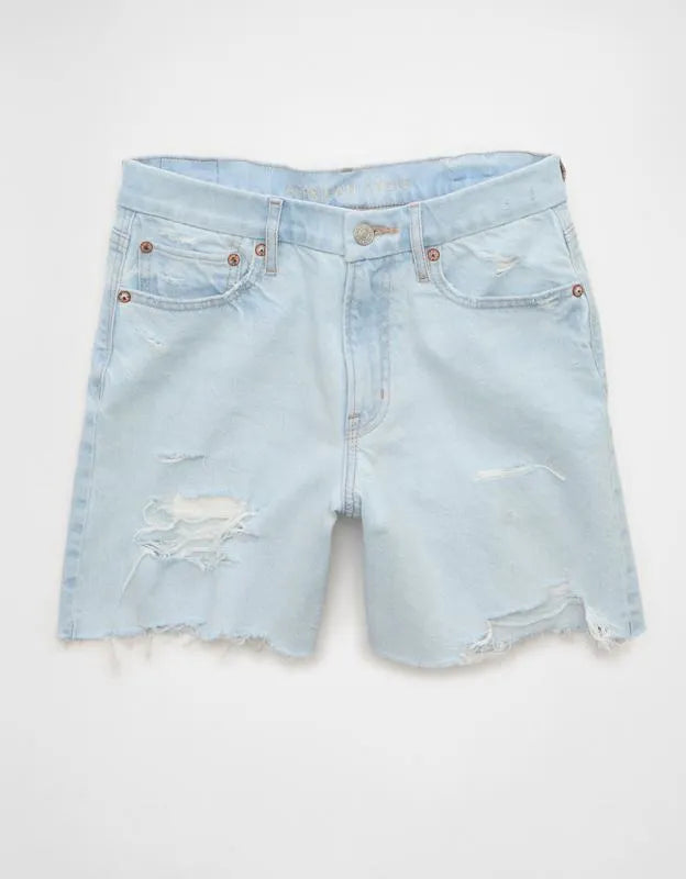 AE 6" Strigid Curvy Super High-Waisted Relaxed Denim Short