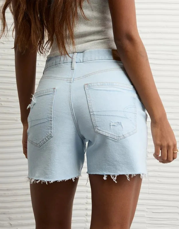 AE 6" Strigid Curvy Super High-Waisted Relaxed Denim Short