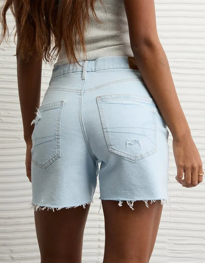 AE 6" Strigid Curvy Super High-Waisted Relaxed Denim Short