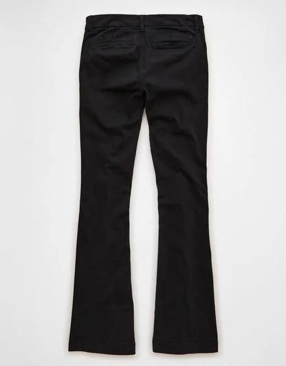 AE Stretch Low-Rise Kick Bootcut Khaki Pant