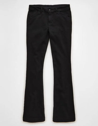 AE Stretch Low-Rise Kick Bootcut Khaki Pant