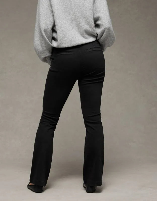 AE Stretch Low-Rise Kick Bootcut Khaki Pant