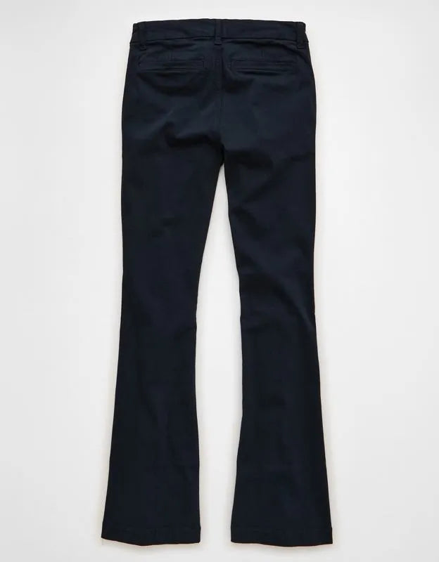AE Stretch Low-Rise Kick Bootcut Khaki Pant