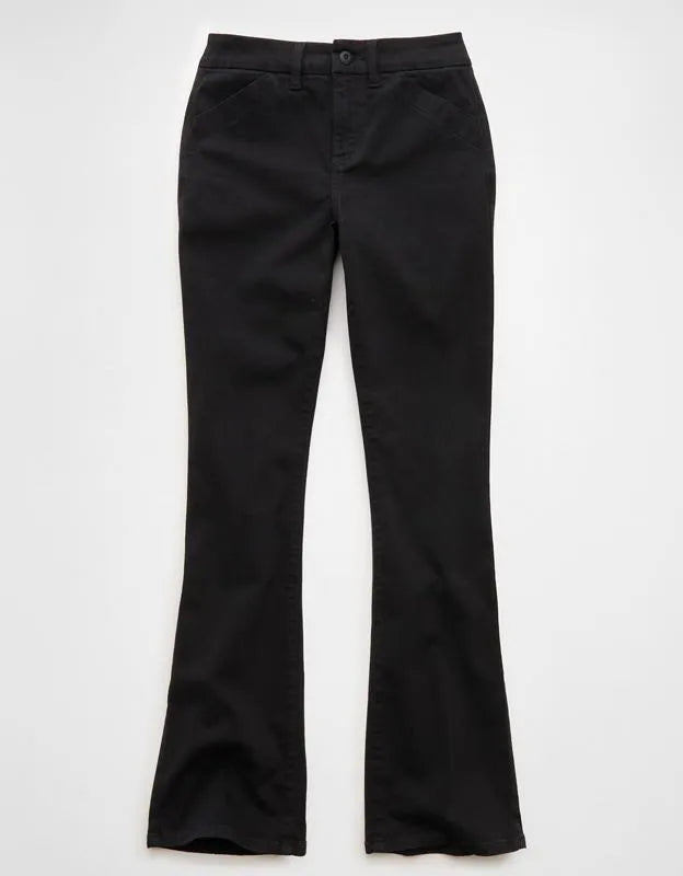 AE Curvy High-Waisted Kick Bootcut Khaki Pant