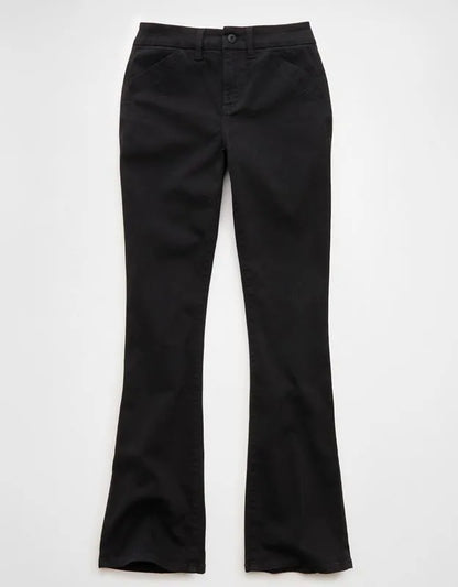 AE Curvy High-Waisted Kick Bootcut Khaki Pant