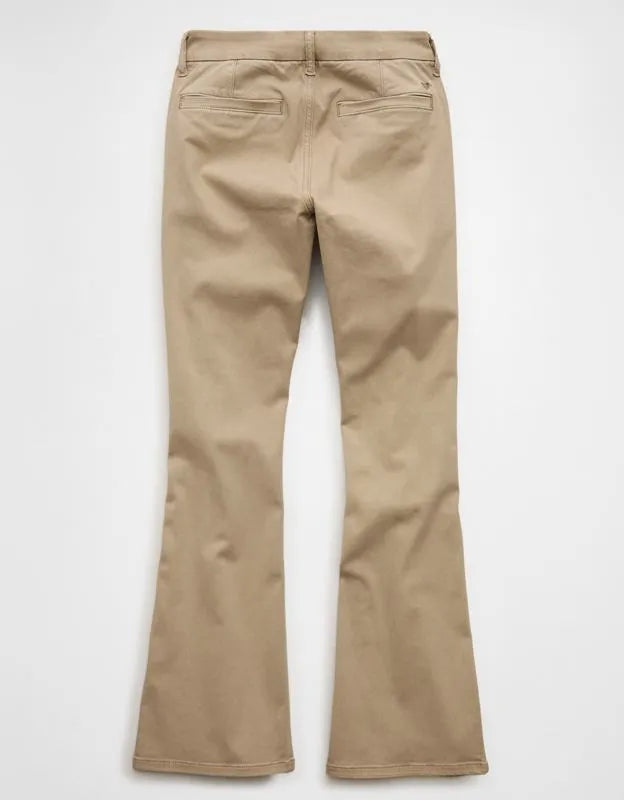 AE Curvy High-Waisted Kick Bootcut Khaki Pant