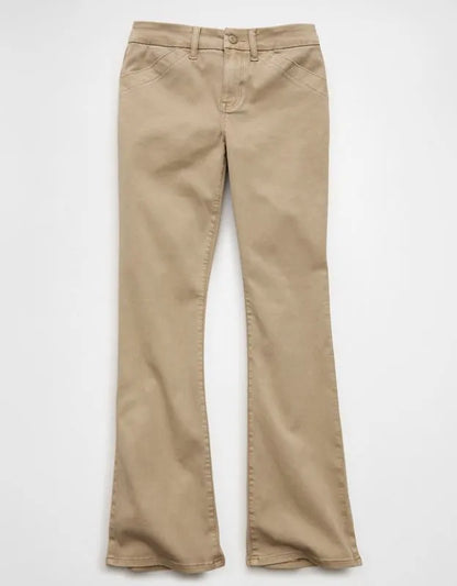 AE Curvy High-Waisted Kick Bootcut Khaki Pant