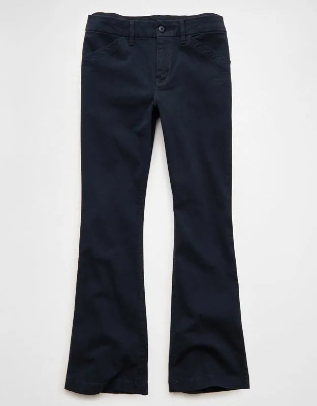 AE Curvy High-Waisted Kick Bootcut Khaki Pant