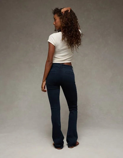 AE Curvy High-Waisted Kick Bootcut Khaki Pant
