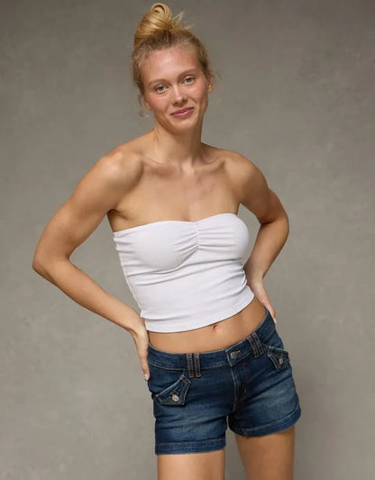 AE Stretch Low-Rise Perfect Denim Midi Short