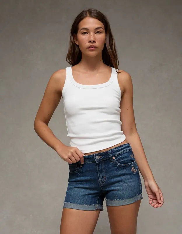 AE Stretch Low-Rise Perfect Denim Midi Short