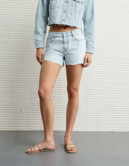 AE Strigid Ripped Super High-Waisted Relaxed Denim Short