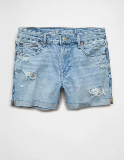 AE Strigid Super High-Waisted Relaxed Denim Short