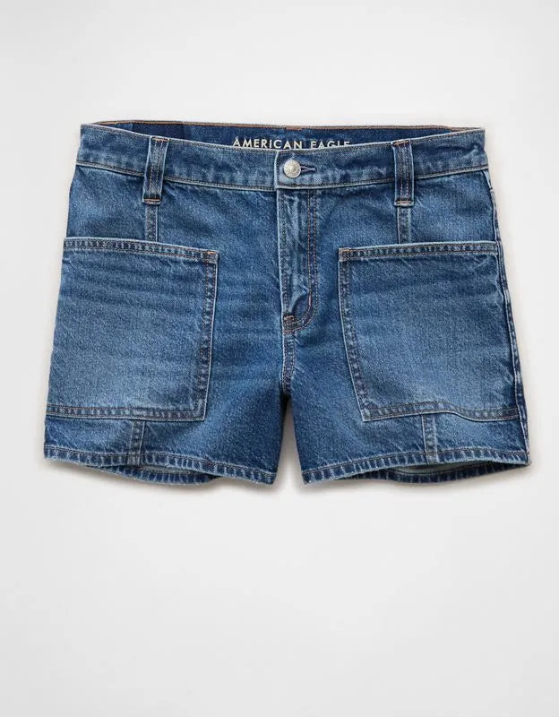 AE Strigid Super High-Waisted Relaxed Denim Short