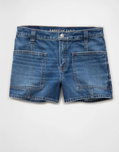 AE Strigid Super High-Waisted Relaxed Denim Short