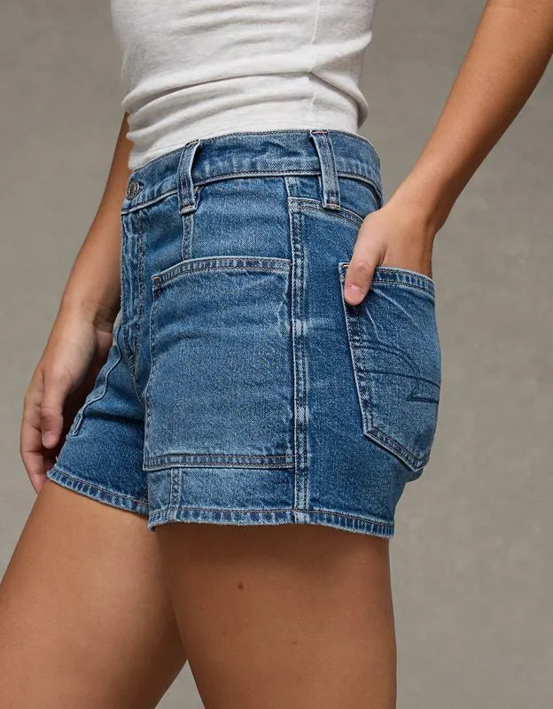 AE Strigid Super High-Waisted Relaxed Denim Short
