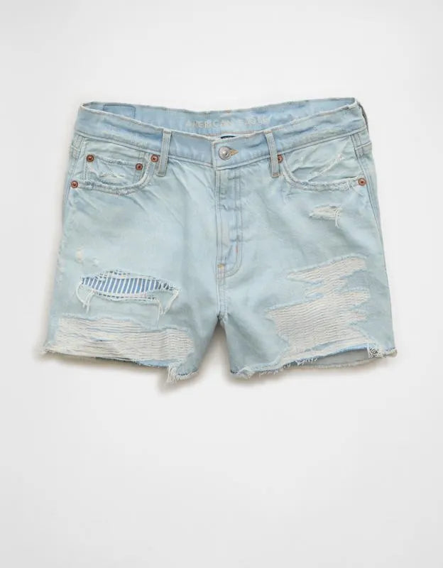 AE Strigid Super High-Waisted Relaxed Denim Short