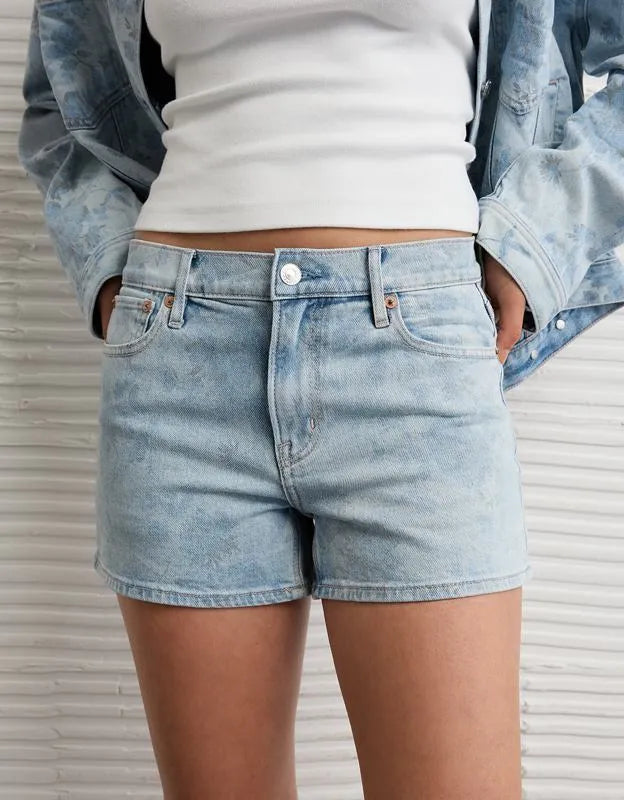 AE Strigid Super High-Waisted Relaxed Denim Short