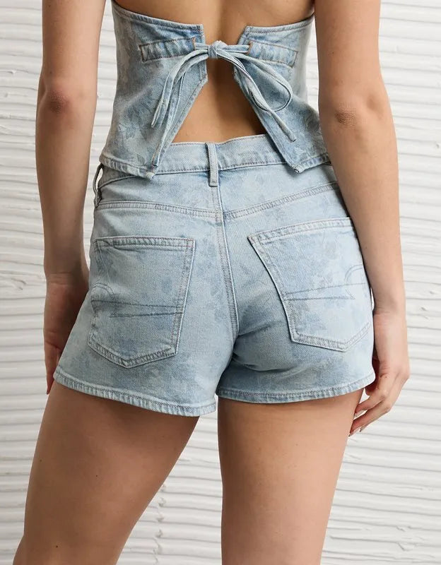 AE Strigid Super High-Waisted Relaxed Denim Short