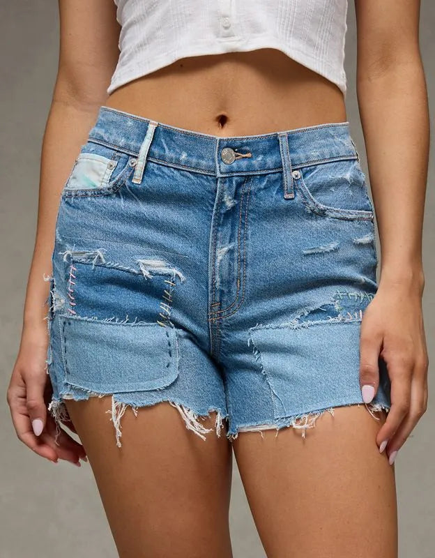 AE Pride 3" Strigid Super High-Waisted Relaxed Denim Short