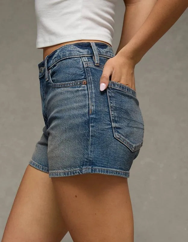 AE Strigid Super High-Waisted Relaxed Denim Short
