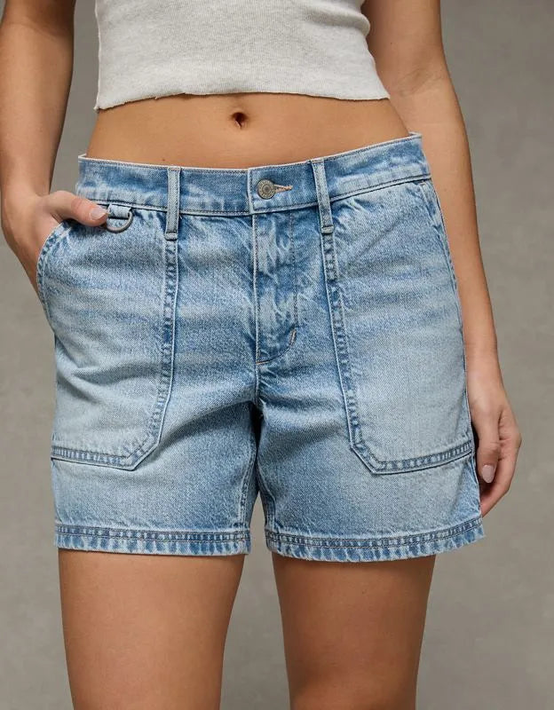 AE 6" Strigid Super High-Waisted Relaxed Denim Short