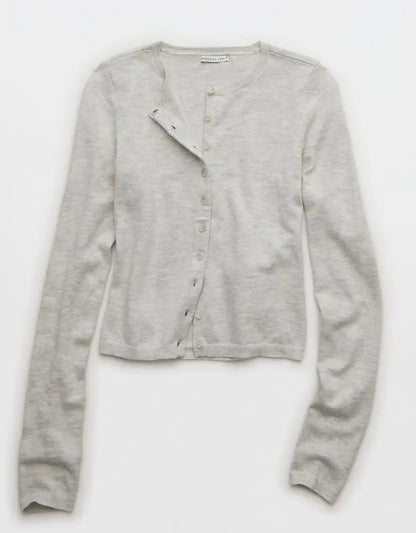AE Classic Slim Button-Up Cardigan