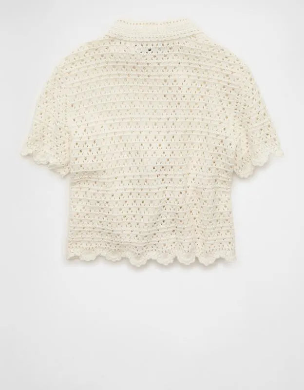 AE Button-Up Sweater Polo