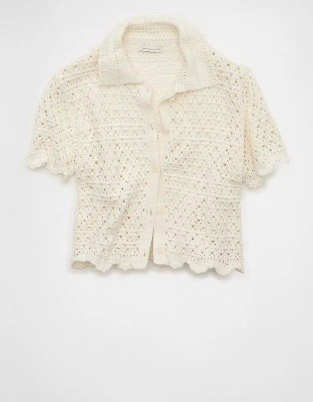 AE Button-Up Sweater Polo