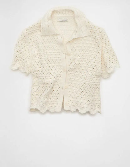 AE Button-Up Sweater Polo
