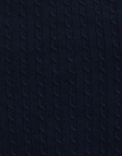 AE Fitted Off-the-Shoulder Cable Knit Sweater