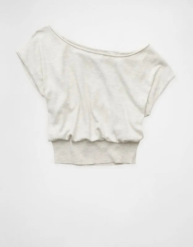 AE Off-the-Shoulder Cinched Sweater Tee