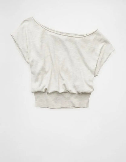 AE Off-the-Shoulder Cinched Sweater Tee